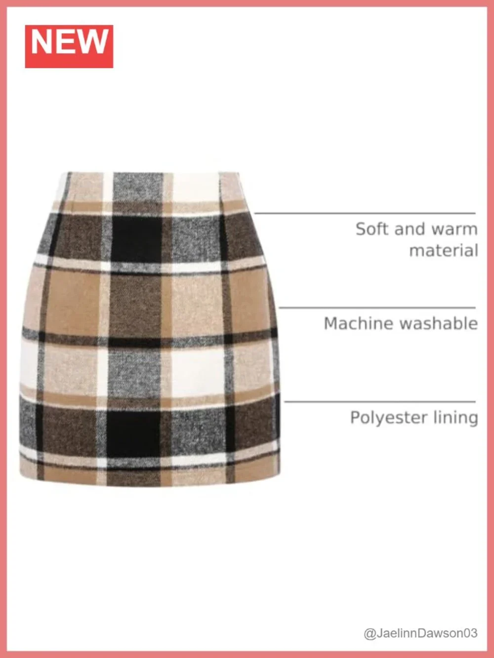 Womens High Waist Wool Blend Plaid Bodycon Pencil Mini Skirt